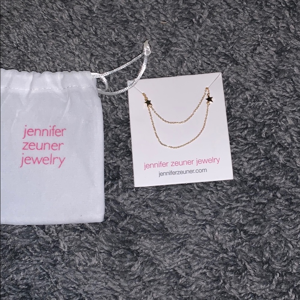 Gold star double layered necklace